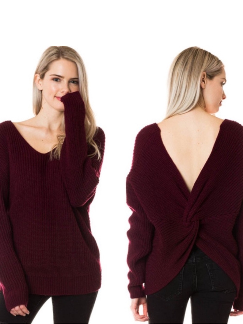 Topshop Twist-Back Sweater